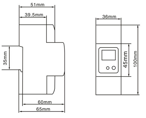 DDS238-2 SW single phase din rail type watt hour meter (D1203)