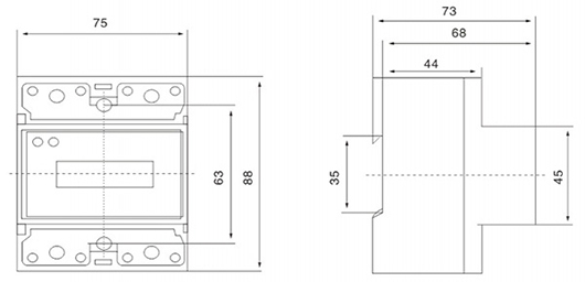 Single Phase Din Rail Type Energy Meter (Single Phase Din Rail Type Watt-hour Meter, Single Phase Din Rail Type KWH Meter)