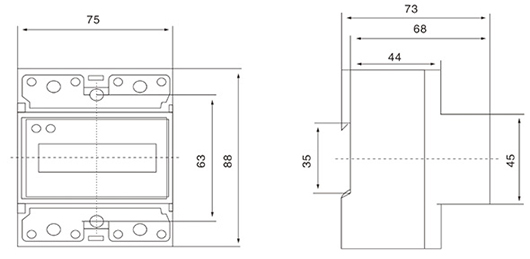 SingleSingle Phase Din Rail Type Energy Meter (Single Phase Din Rail Type Watt-hour Meter, Single Phase Din Rail Type KWH Meter)