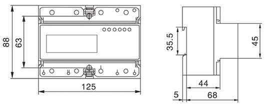 DT(S)S 238-7 ZN three phase din rail type multi-function watt hour meter(D3704)