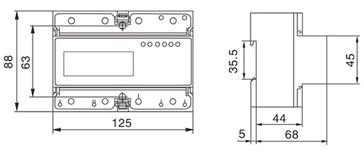 Din Rail Energy Meter (Din Rail Watt Hour Meter, Din Rail KWH Meter)