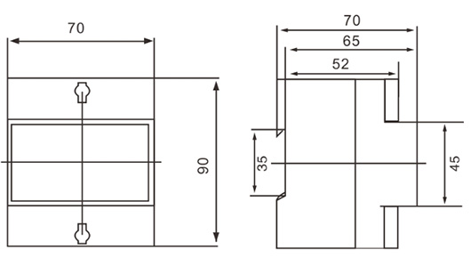 Din Rail Energy Meter (Din Rail Watt Hour Meter, Three Phase Din Rail KWH Meter)