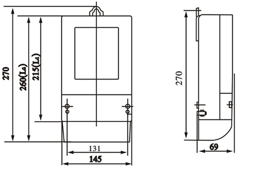 DSS238 two phase three wire static watt hour meter(E2302A/E2302L)